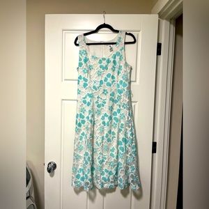 Mint and white dress